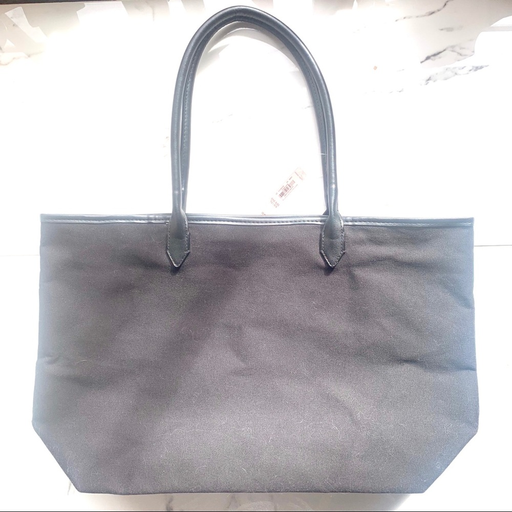 Victoria’s Secret Metallic Gold Letter Black Tote - Picture 3 of 8